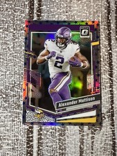 2023 Donruss Optic Alexander Mattison Blue Stars Emoji  SP Prizm #121 Vikings