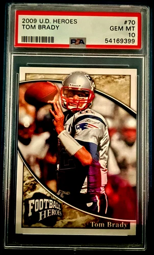 2009 Upper Deck Heroes #70 Tom Brady New England Patriots PSA 10 Gem Mint NFL