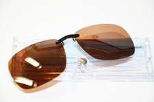 Sonnenbrillenclip Sonnenclip braun Vorhänger Sonnenbrille für Metallbrillen Neu