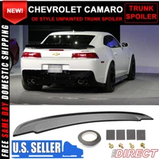 Fits 14-15 Chevrolet Camaro Flush Mount OE Factory Style Trunk Spoiler Lip - ABS