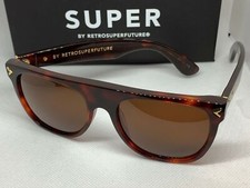 RetroSuperFuture 2JO Flat Top Deco Frame Sunglasses NIB