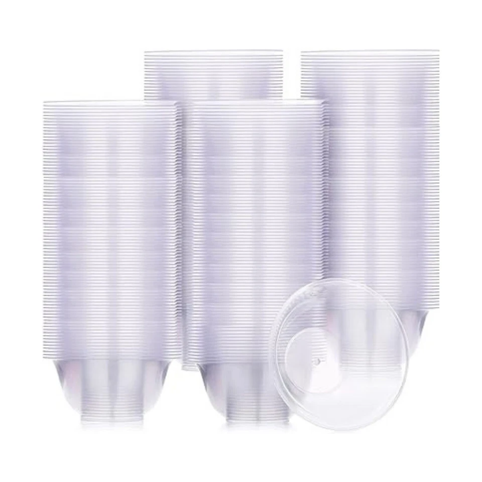 Clear Plastic Party Bowls Soup Salad Dessert Wedding Dinner Bowls Party Reusable - Image 3 of 4