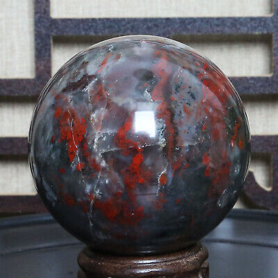 B2448-66mm-412g Natural Africa Bloodstone Sphere Ball Healing Ball Chakra |  eBay