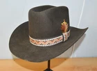 VINTAGE CROCODILE DUNDEE STYLE BROWN  BAILEY DURA FELT HAT  6 5/8