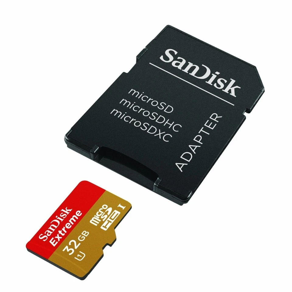 SanDisk 32GB Extreme Micro SDXC Class 10 UHS-I U3 Memory Card 60MB/s inc Adapter - Image 3 of 3