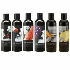 Earthly Body Natural Flavored Edible Massage Oil - Choose Flavor & Size