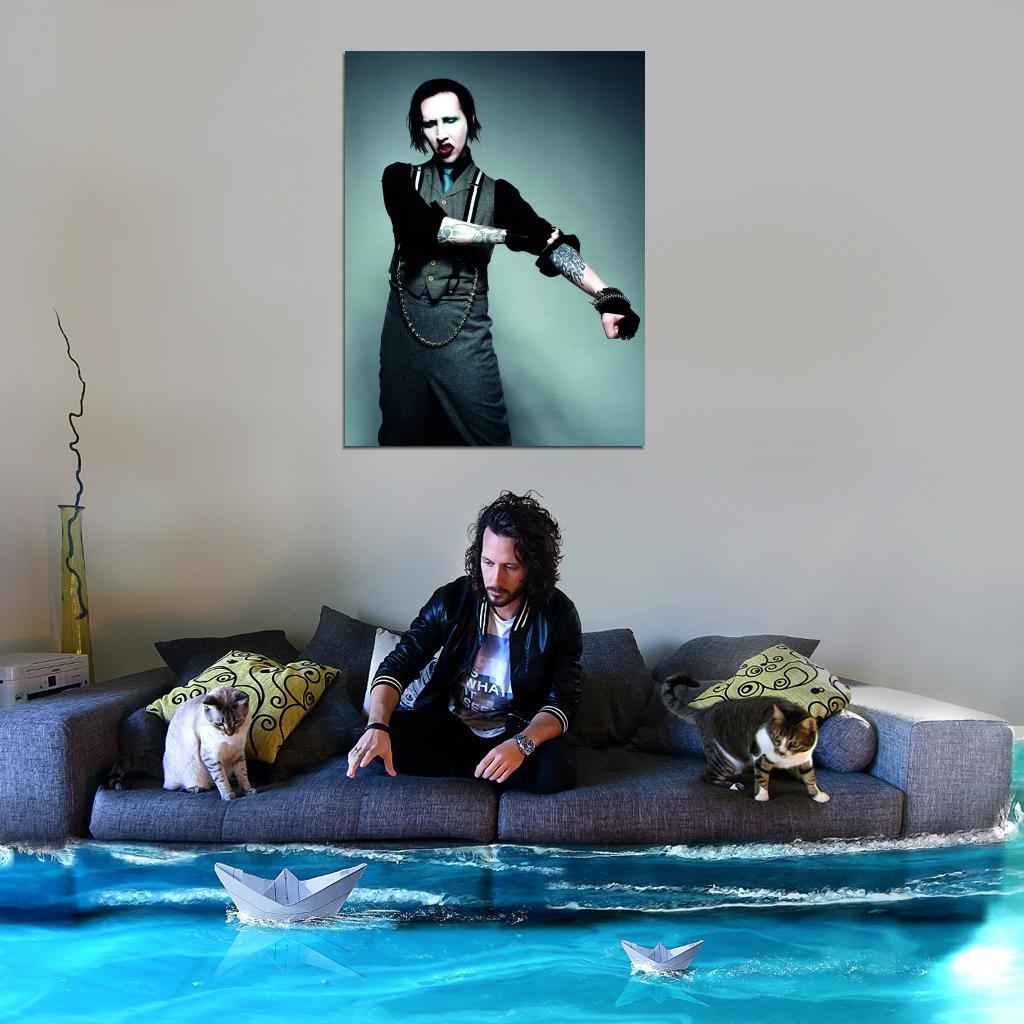 V2043 Marilyn Manson Tattoo Heavy Metal Shock Rock 2014 Decor WALL