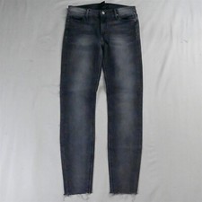 Black Orchid 27 Skinny Noah Ankle Fray Raw Hem Washed Gray Stretch Womens Jeans