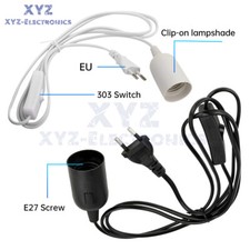 E27 Light Bulb Socket Extension Cable Switch Lamp Holder Power Cord Plug Adapter