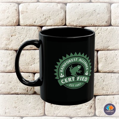 Rainforest Alliance Certified Logo Premium Black Coffee Mug