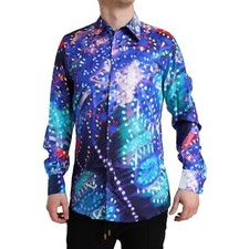 DOLCE & GABBANA Shirt MARTINI Purple Luminarie Silk Slim Fit 41/ US16/L 1300usd