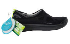 BZEES SEA DOGS Black Slip On Flats Water Land Washable Sneaker Womens Shoes 6.5M