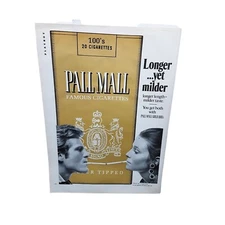 1971 Pall Mall Cigarettes Original Print Ad Vintage