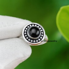 Black Onyx Gemstone 925 sterling silver handmade Gift Ring US size 5 to 13
