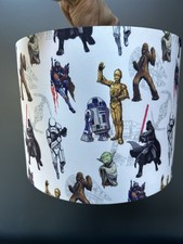 White Star Wars Lampshade. 20 Cm X 25 Cm Excellent Condition