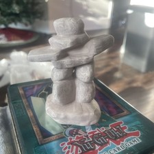 1990 Inukshuk Stone Art Sculpture Small 3.5  -  Meaningful Messenger 