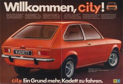 Opel Kadett C City - Reklame Werbeanzeige Original-Werbung 1976
