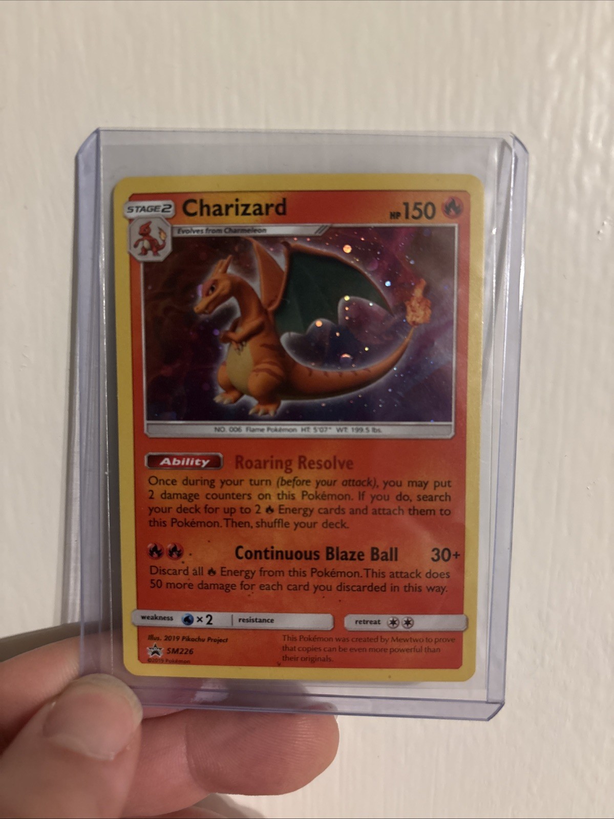 Pokemon TCG Sun & Moon Charizard SM226 Black Star Promo Holo Card NM Condition