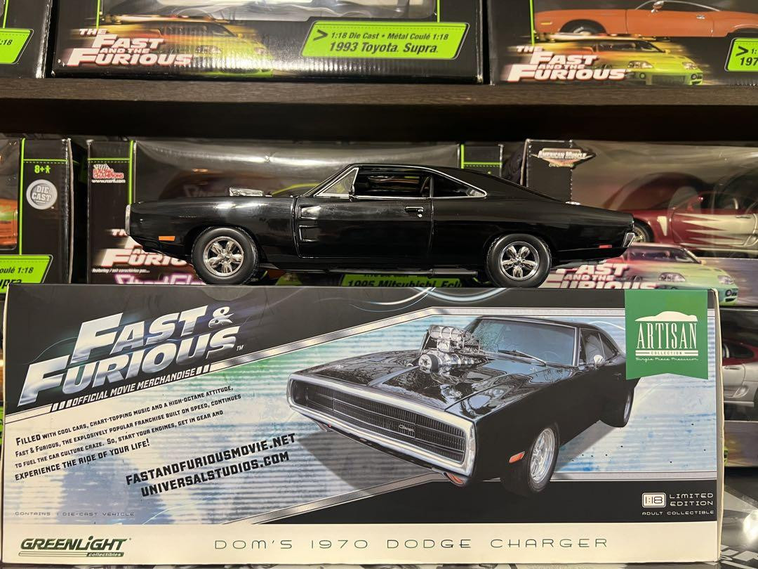 Greenlight Fast & Furious 1/18 Dom's 1970 Dodge Charger Rare Greenlight Fast & Furious 1/18 Dom's 1970 Dodge Charger Rare