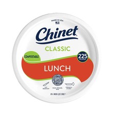 Chinet 8.75 Inch Paper Plates 225 Count Heavy Duty Disposable Lunch Plates
