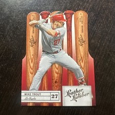 2019 Panini Leather & Lumber - Bats Mike Trout #70