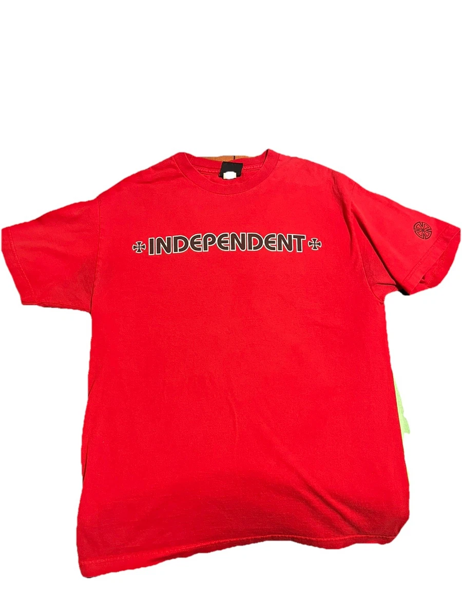 Independent Trucks Skate T Shirt Red Y2k 2-sided Iron Cross RARE