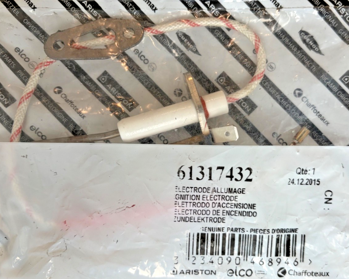 Chaffoteaux Ariston Combi A 24 30 MFFI Ignition Electrode 61317432 New Genuine