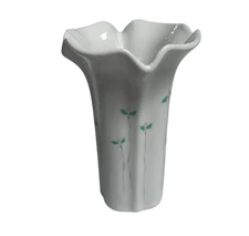 Vintage IK Mark Stoneware Vase 4.5″ Floral Bud Vase MCM Possible Studio Pottery