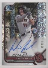 2022 Bowman Draft Chrome Pick Sparkle Refractor 15/71 Andrew Pintar Auto 0c6