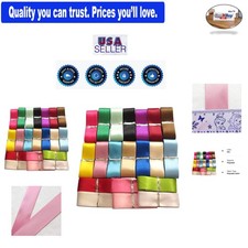 Polyester Satin Ribbon 1 Inch 20 Colors 20 Yards Bulk Assorted Perfect for Cr...