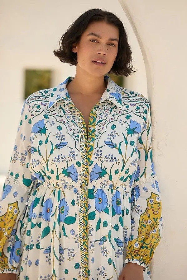 the eleanora long sleeve maxi shirt dress Eleanora Long-Sleeve Maxi Shirtdress
