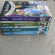 Disney Moonlite Story Time Frozen Lot Of 4 Disk Sets In Cases Elsa Olaf Anna