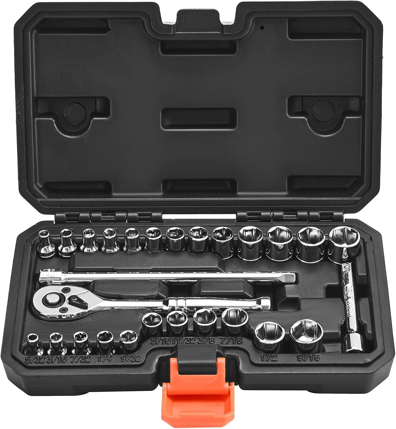 Kit 27 Chiavi a Bussola 6,4mm - Acciaio CR-V - Sistema SAE/Metrico