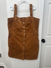 Gap Women’s Dark Orange Sleeveless Dress Button Up Size XXL