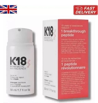 50ml K18 Leave-In Molecular Repair Haarmaske Conditioner für alle Haartypen Neu