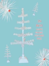 29 Inch White Victorian Style Goose Feather Christmas Tree Artificial