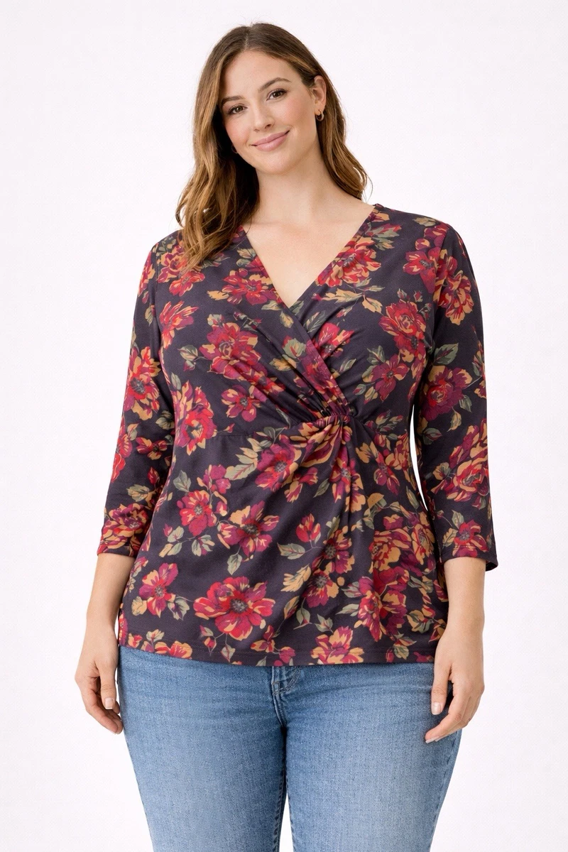 Blouse à Rayures CHAPS Taille 2X Manches Longues - Occasion Très Bon état
