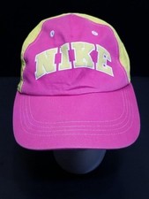 Nike Kids Child Baseball Hat Cap Adjustable  Hot Pink And Yellow 