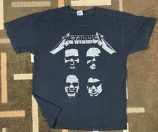 T-shirt Vintage Metallica Tour Europe 2012 The Black Album Concert Tee L