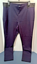 Chaps Women’s Navy Blue Stretch Pull On Ponte Pants XL EUC