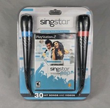 NEW SEALED Singstar Pop Game PlayStation 2 PS2 2 Microphones 30 Songs Videos VTG