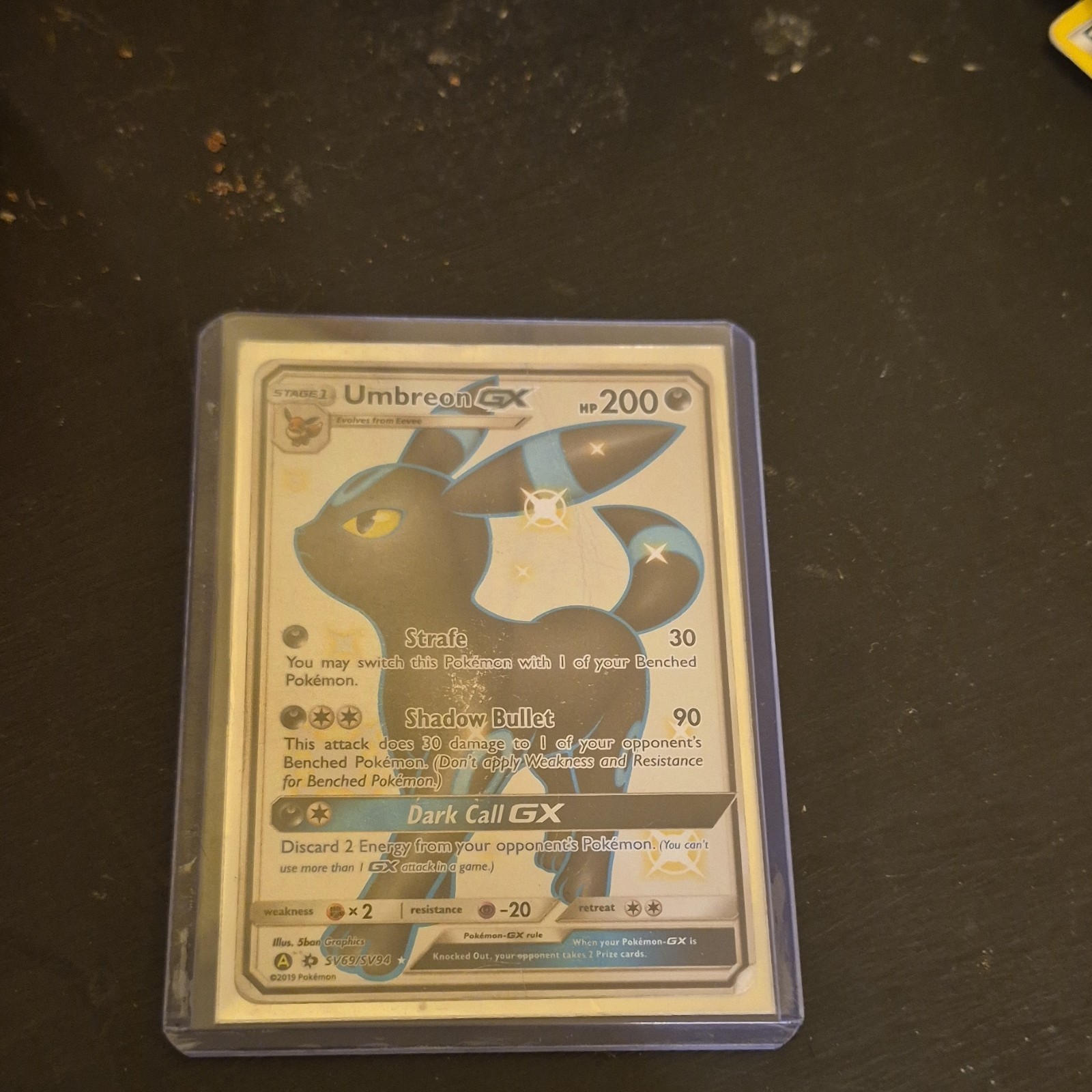 Pokémon Umbreon GX SV69/SV94 Hidden Fates Shiny Vault Full Art Holo GX Card