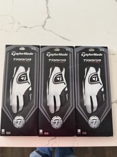 Taylor Made Targa White Cabretta Leather Golf Glove RH-S Lot of 3 NEW