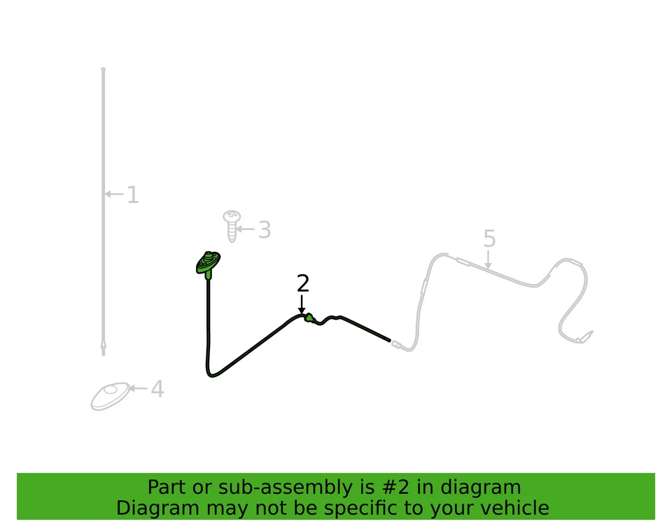 Conjunto de cable de antena base original Ford E-350 Super Duty 2008-25 8C2Z-18A984-A Foto 4 de 4