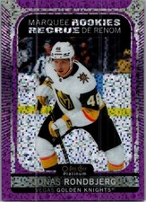 2021-22 O-Pee-Chee Platinum - Marquee Rookies Jonas Rondbjerg #283 Violet Pixels