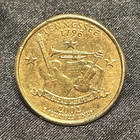 Tennessee State Quarter Coin Design Gold Tone Lapel Pin Tie Tack Pinback — photo 1