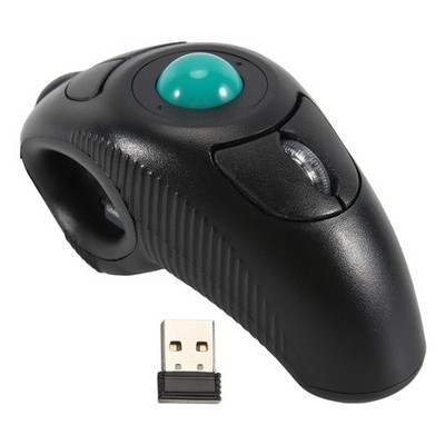 2.4G Wireless Ergonomic Finger Trackball Mouse USB Air Trackball Mouse for