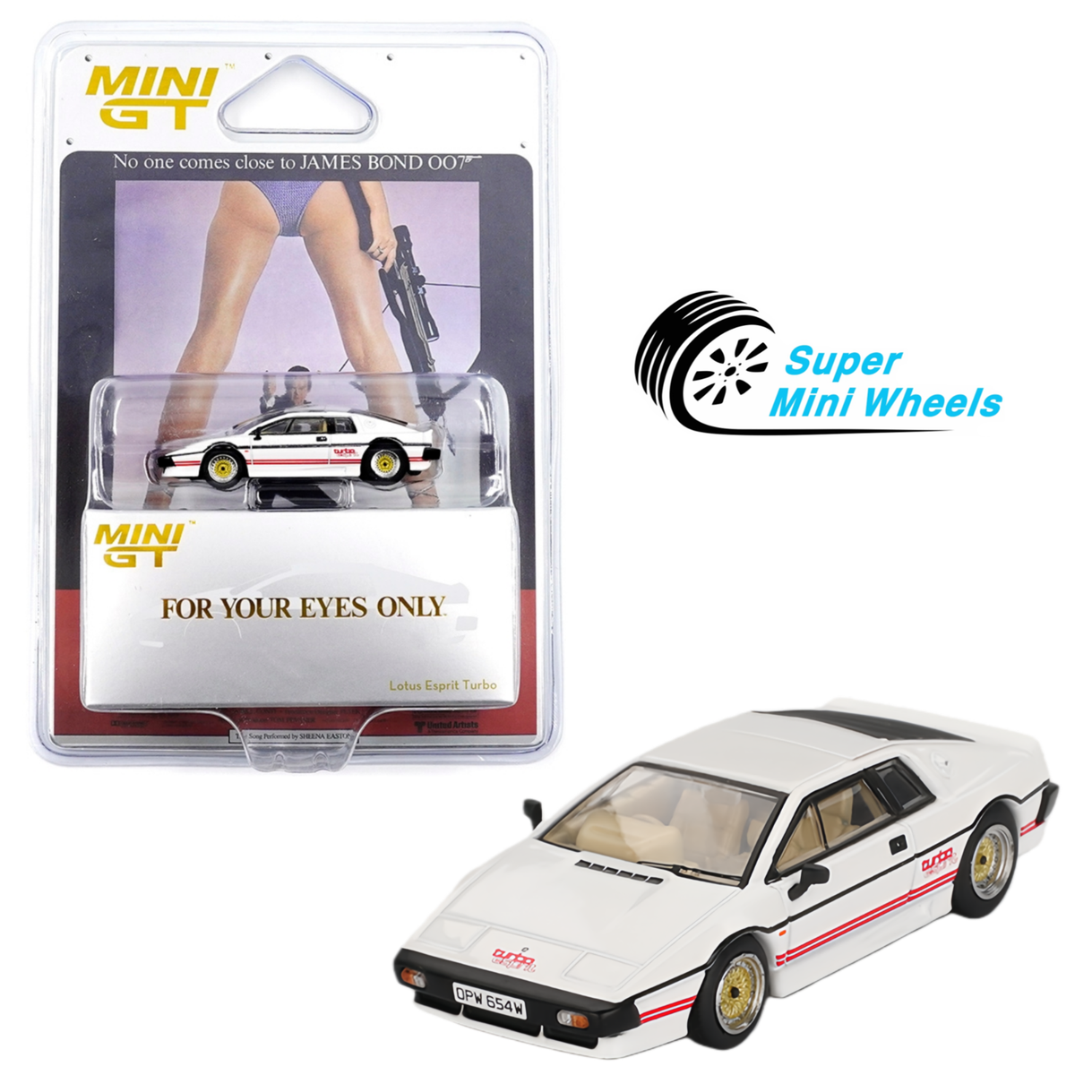 ✨MINICHAMPS Lotus Esprit S1ホワイト 007✨ミニカー Mini GT 1:64 Lotus Esprit Turbo White 