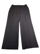 VTG Escada Black Wool Pockets Wide Leg Dress Pants Mid Waist Size 44