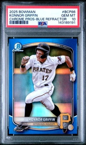 2025 Bowman Chrome Konnor Griffin Blue Refractor /150 PSA 10 #BCP-86